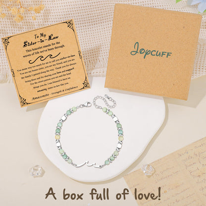 JoycuFF 𝗚𝗶𝗳𝘁𝘀 𝗳𝗼𝗿 𝗪𝗼𝗺𝗲𝗻 𝗪𝗮𝘃𝗲 𝗕𝗿𝗮𝗰𝗲𝗹𝗲𝘁 Birthday Graduation Christmas Valentines Mothers Day Meaningful Gifts Unique Wave Bracelets for Women
