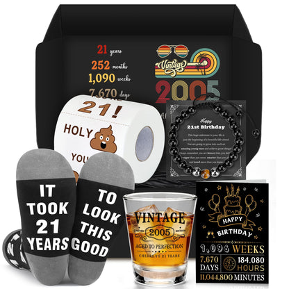 21st Birthday Gifts for Him Funny Gift Ideas for 21 Year Old Male Cool 21 Years Old Birthday Gifts for Him Happy 21st Bday Decorations Accessories for Guys Men Boy Son Unique 21 Year Olds Must Haves