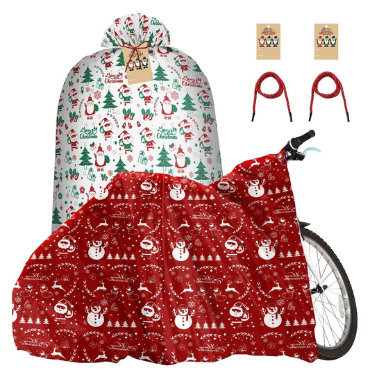 TLiuit 2Pcs Extra Large Christmas Gift Bags,60×72Inches Jumbo Christmas Gift Bags, Xmas Oversized Giant Gift Bag for Heavy Duty Gift Bicycle, Holiday Presents Doll and with 2Pcs Gift Tags.