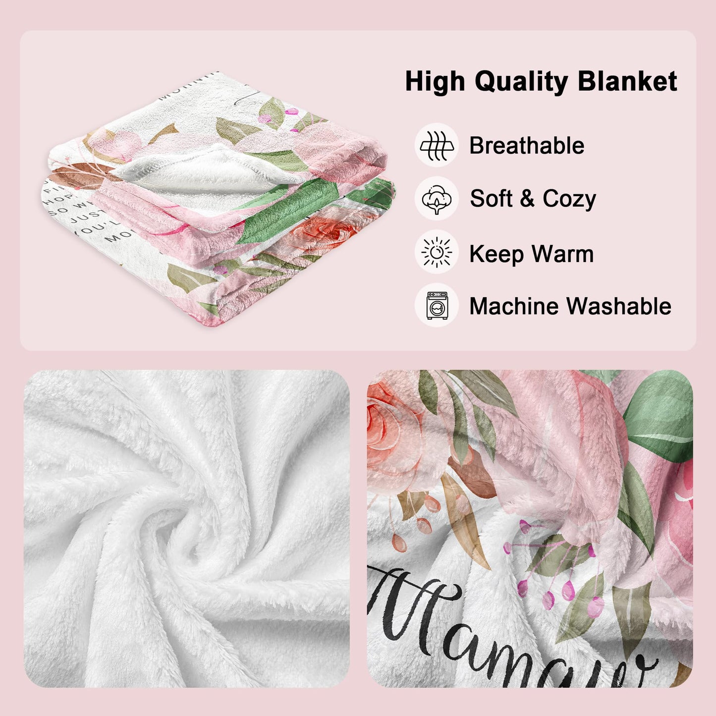 Mamaw Gifts, Gifts for Mamaw Blanket, Mamaw's Birthday Gift from Grandchildren Grandkids, Best Mamaw's Ever Gift for Grandma Retirement Throw Blanket 60x50 Inch