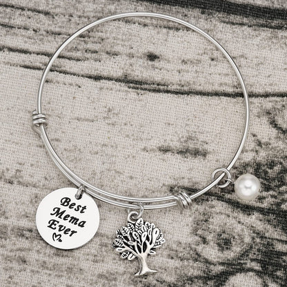 Mema Gifts Bracelet for Women Bracelets Ideas Worlds Best Mema ever Bangle Jewelry Mema Bracelet