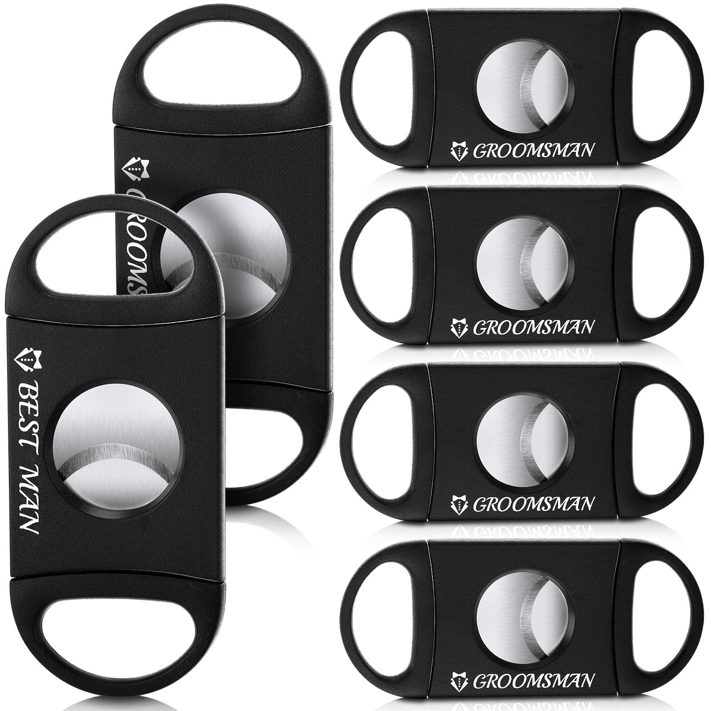 Lasnten 6 Pcs Groomsmen Wedding Gift for Best Man Groomsman, Stainless Steel Cutter for Best Groomsmen Gift Wedding Favors(5 Groomsman and 1 Best Man)