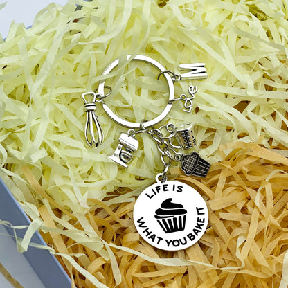 Baking Gifts for Lovers & Chefs - Cupcake Keychain & Graduation Kitchen Presents