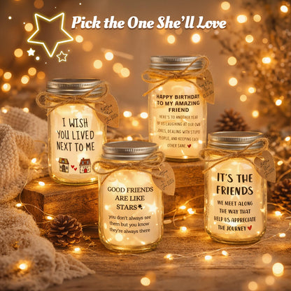 Friendship Gifts for Women, Unique Birthday Gifts for Women Friend, Best Friend Graduation Gift, Long Distance Friendship Keepsake, Sentimental Mason Star Jar for Bestie Soul Sister