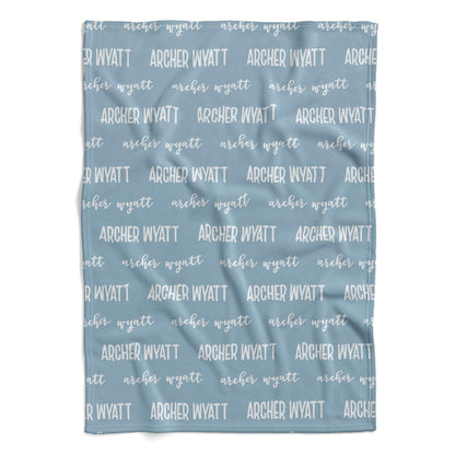Personalized Baby Swaddle, Baby Name Sign for Hospital, Birth Announcement, Gender Reveal, Swaddles for Newborns, Baby Essentials, Blue Swaddles, (Swaddle Only)