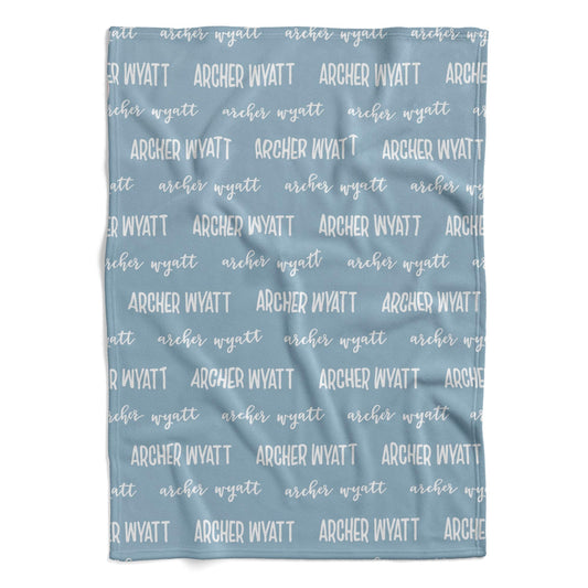 Personalized Baby Swaddle, Baby Name Sign for Hospital, Birth Announcement, Gender Reveal, Swaddles for Newborns, Baby Essentials, Blue Swaddles, (Swaddle Only)