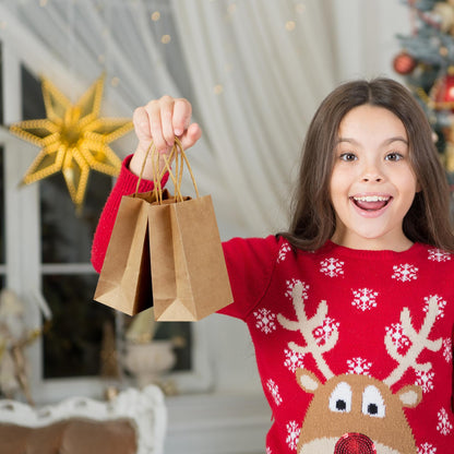 SPERPAND 30Pcs Mini Kraft Gift Bags - 6.5" Small Brown Paper Bags for Birthday, Baby Shower, Christmas, Wedding, Party Favor Bag