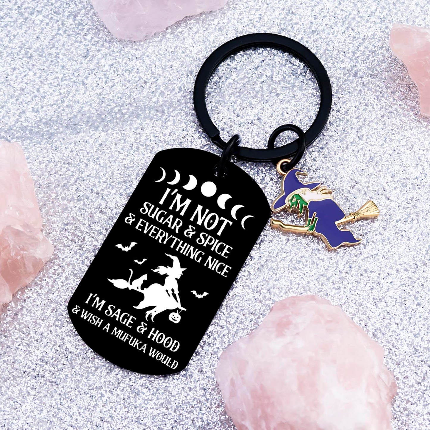 Witchy Gifts for Women Witchy Keychain Gifts for Witchcraft Lovers Decor Witch Accessories for Women Teen Girls Halloween Basket Stuff Birthday Wicked Gift Ideas