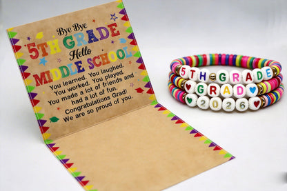 5TH Grade Graduation Bracelet Gifts for Girls Her, 5TH Grade Graduation Decorations 2026, Last Day of 5th Grade Elementary School Graduation Gifts, Bye Bye 5th Grade End of School Year Gift