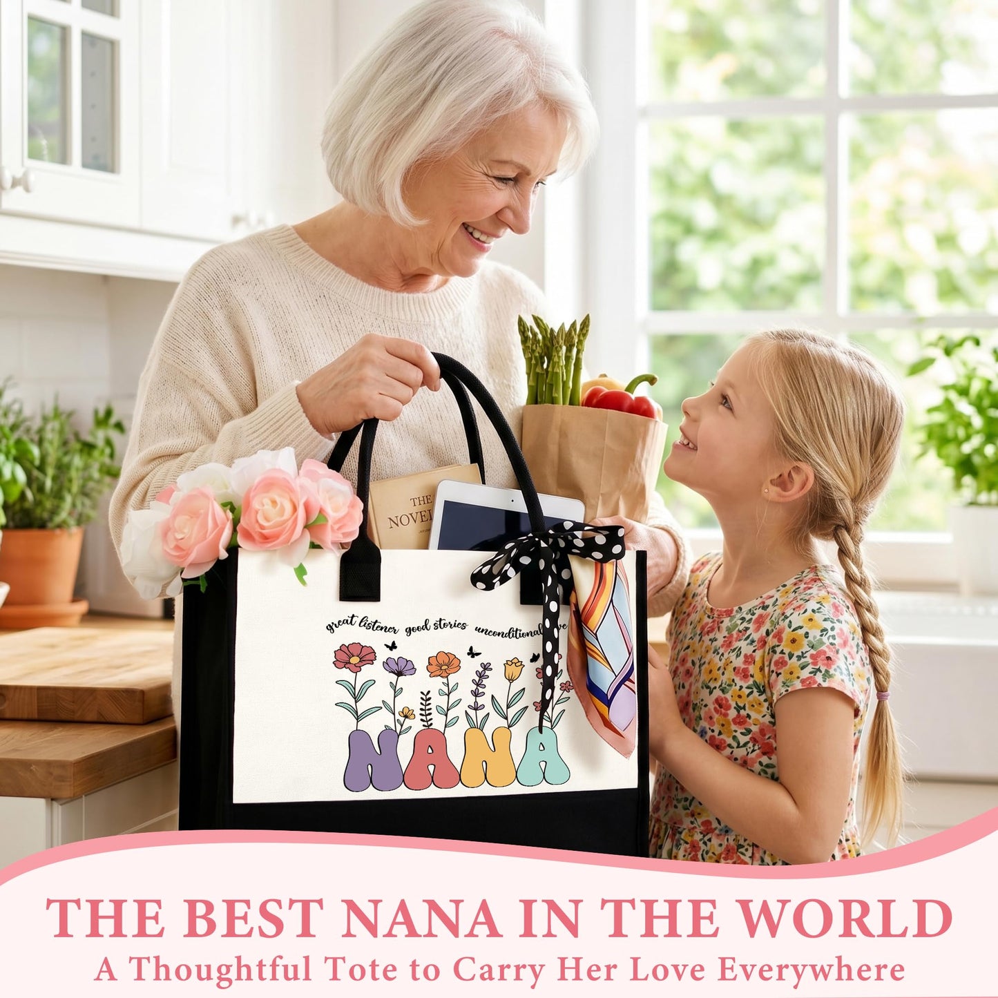 Nana Gifts from Grandkids Nana Birthday Gifts for Women Best Nanas Ever Gift Set from Granddaughter Personalized Great Nanas Favorite Presents Merch Stuff for Happy Birthday Christmas with 16oz Cup