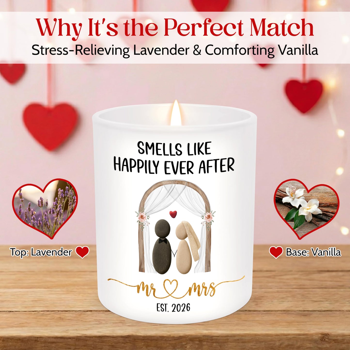 TEEZWONDER Wedding Gifts for Newlyweds - Mr & Mrs 2026 Scented Candle - Bridal Shower Engagement Gifts for Couples, Mr and Mrs Gift for Bride and Groom, Anniversary Wedding Gift for Women Men