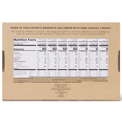 Thoughtfully Cocktails, Margarita Cocktail Therapy Gift Set, Pre-Measured Single Serve Mixers, Includes 4 Fruit Flavored Margarita Mixers and 3 Flavored Rimming Salts, Set of 7 (Contains NO Alcohol)