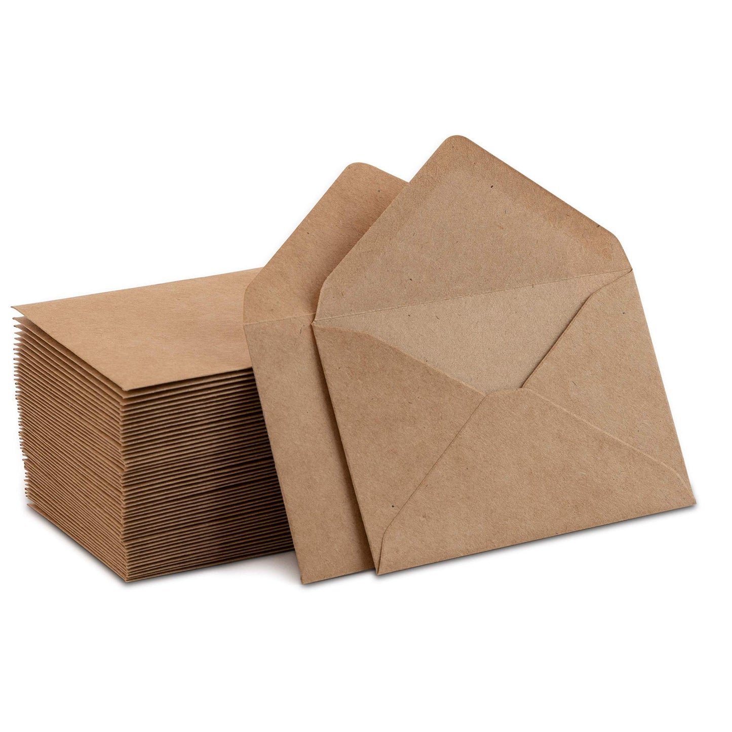 Mini Kraft Envelopes 60 Pack (4’’ x 2.7") – Small Gift Card & Cash Envelopes for Notes, Invitations, Party Favors, Weddings & Holidays