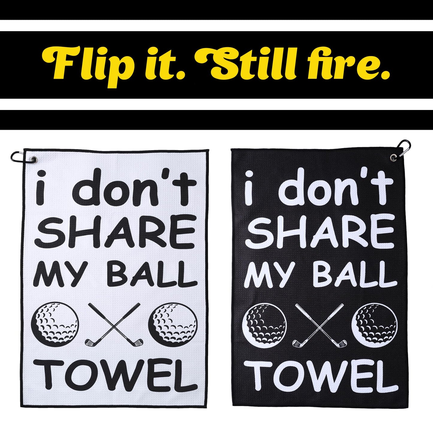 ZEETY Funny Golf Towel – Humorous Golf Towel for Golf Bags, Perfect Golf Gifts & Accessories for Men and Women Golfers