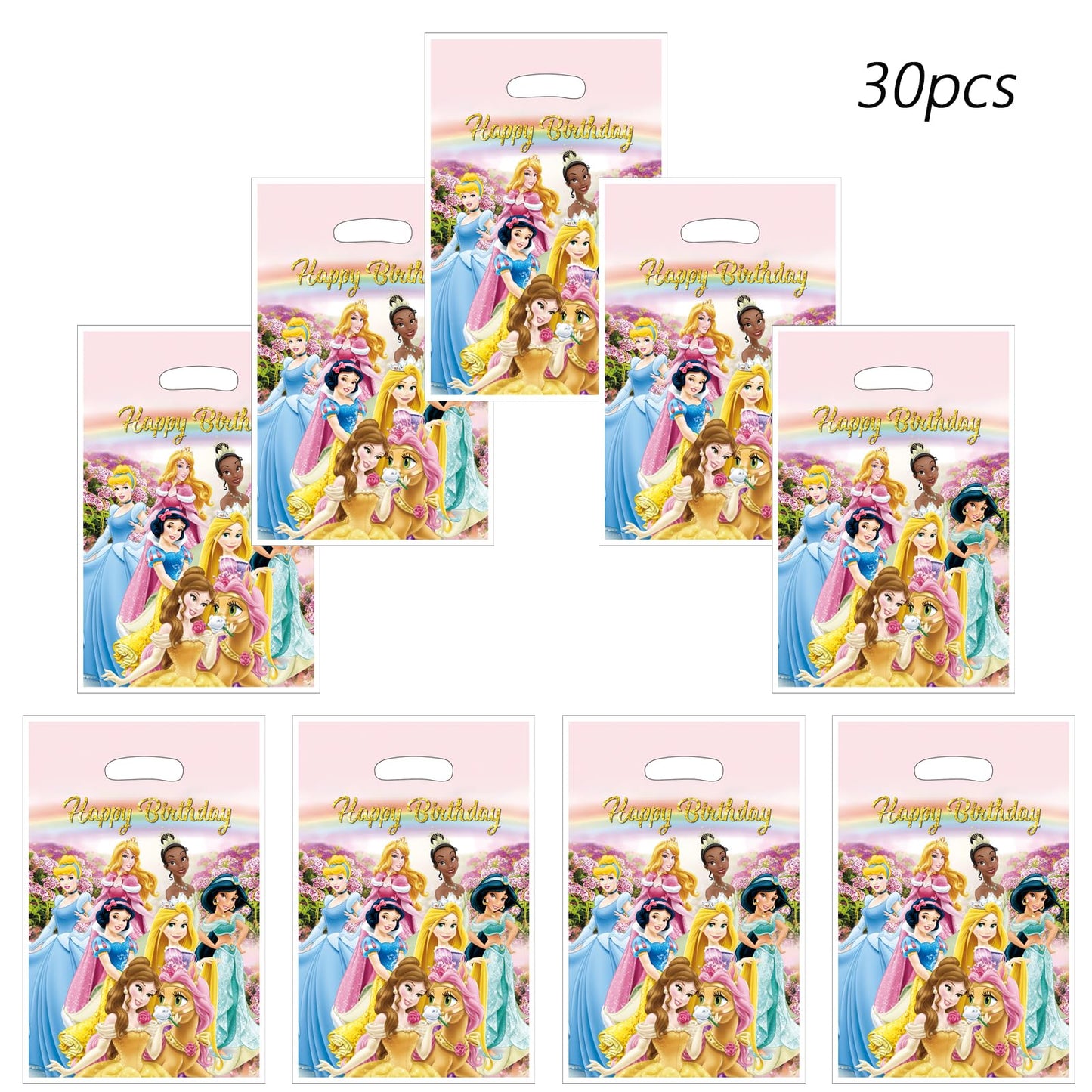 Hupalun For Disne Princess Party Gift Bags 30PCS, Supplies, and Decorations. Perfect for Cartoon Parties, Ideal for Kids, and Great for Family Events, Prizes