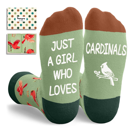 HAPPYPOP Gifts for Bird Lovers - Hummingbird Pigeon Peacock Owl Cardinal Butterfly Socks