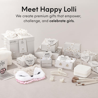 HAPPY LOLLI LolliBox Birthday Gift Set for Tween & Teen Girls Ages 8–15, Ready to Gift, 8 Individually Wrapped Gifts