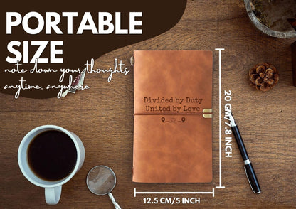 InnoBeta Deployment Gifts Journal Notebook, for Military, Army Husband, Dad?Wife, Mom, Girlfriend on Christmas, Birthday, Sketchbook, Travel Diary, Lined Planner, Faux Leather, 7.8 * 5 Inches