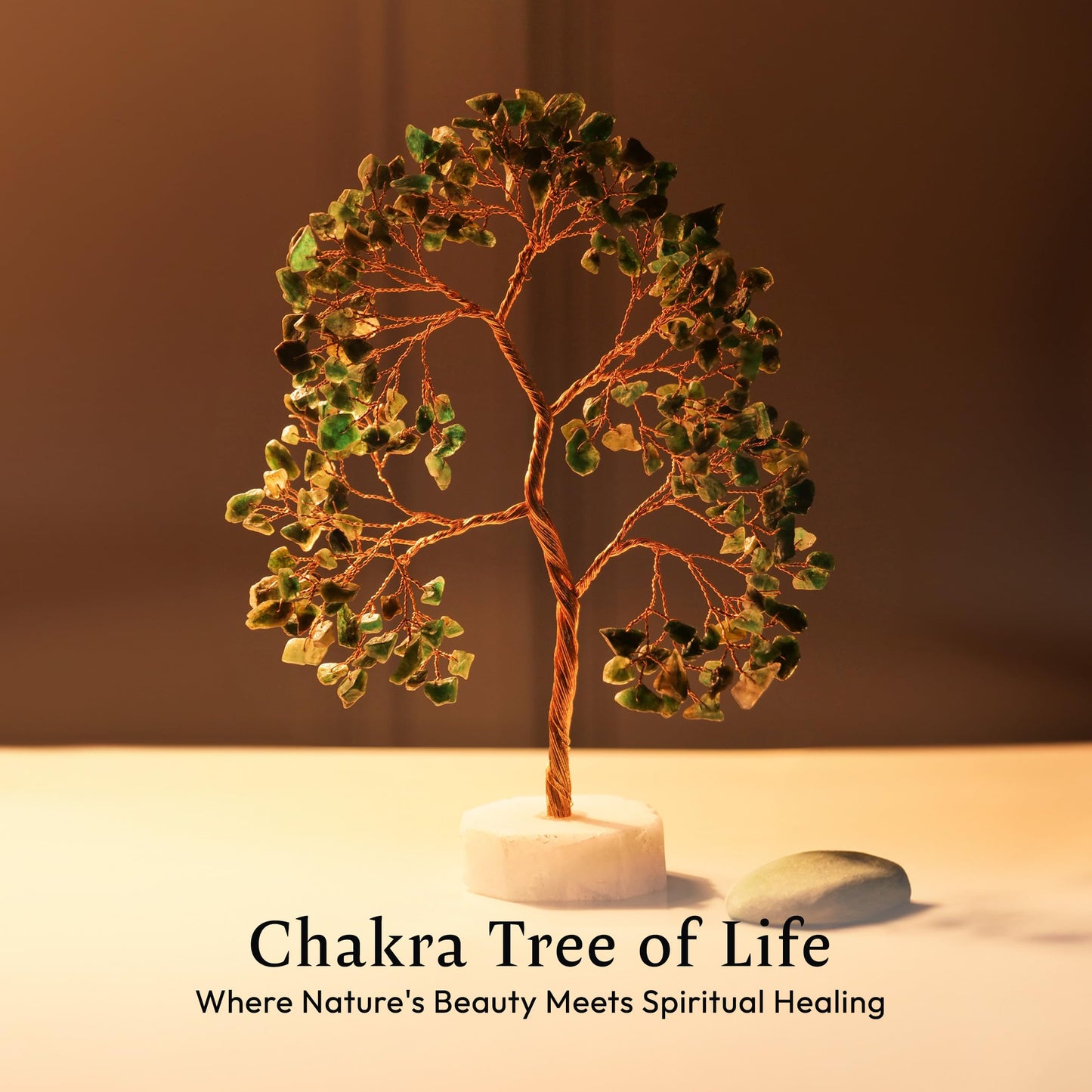 YATSKIA Green Aventurine Crystal Tree, Gemstone Tree of Life, Crystals and Healing Stones, Crystal Gifts for Mom, Crystals Shelf Decor, Living Room Decor, Unique Gifts for Women (Size - 10 Inch)