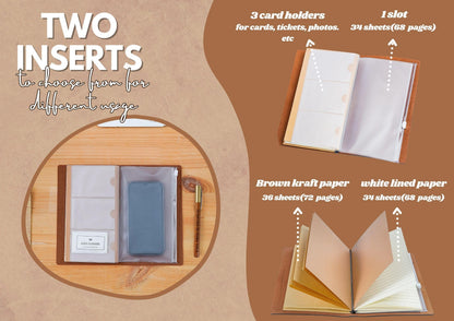 InnoBeta Bonus Daughter Gifts, To My Bonus Daughter Journal Notebook with Pen, Refillable Sketchbook, Travel Diary, Lined Planner, 7x5 Inches, Brown
