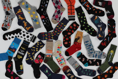 Hot Sox Men's Fun Pattern and Solid Crew Socks - 1 Pair Pack - Cool & Classic Novelty Fashion Design Socks