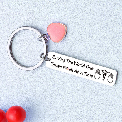 ZNOSVEI Massagist Key Chain - Masseur Gift for Massage Therapist, Student, Physical Therapist - Massage Therapy School, LMT Graduation Key
