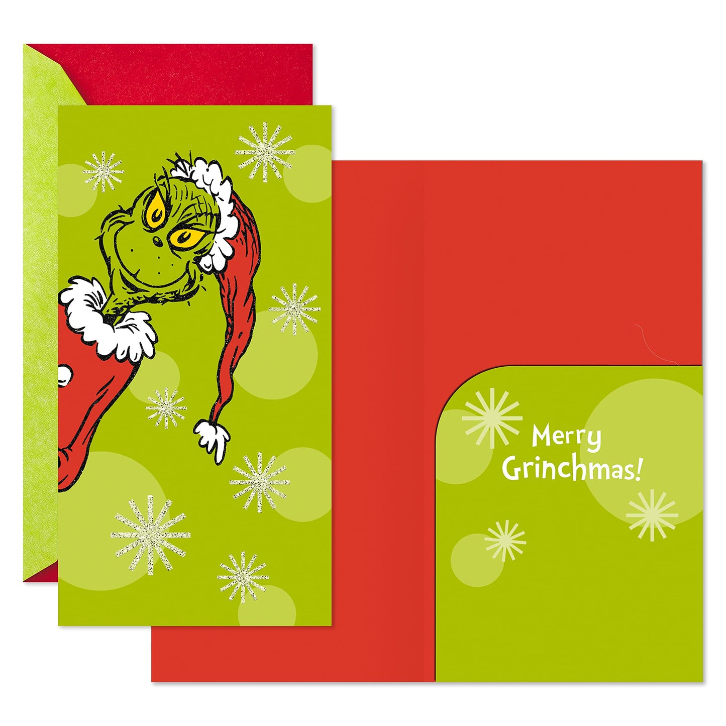Hallmark Pack of Christmas Money or Gift Card Holders, The Grinch (6 Holiday Cards with Envelopes)