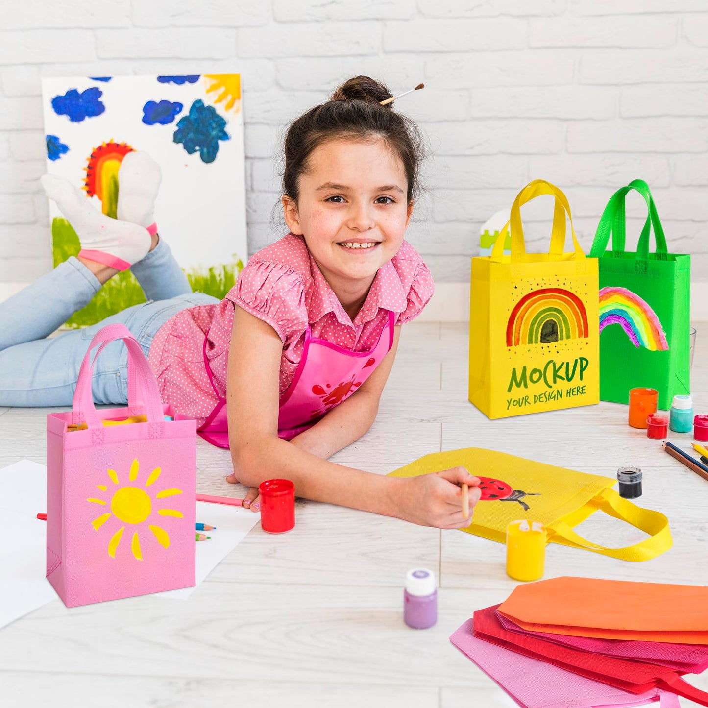 30Pcs Gift Bags Medium Size, Reusable Goodie Bag, Gift Bags with Handles for Party Favors, Birthday, Baby Shower
