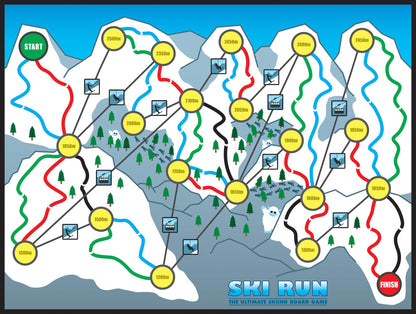 Wild Card Games SKI Run - The Ultimate Skiing Family Board Game for Both Kids, Teens and Adults. Top Apres Ski Gift-Present