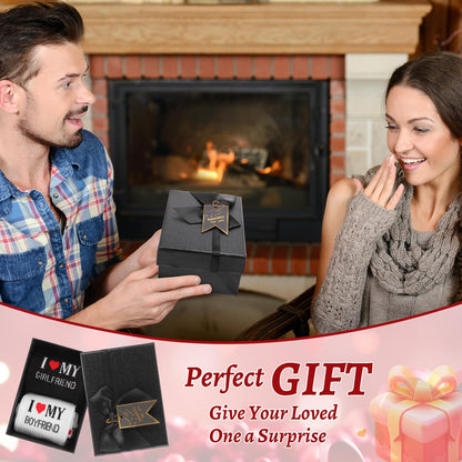 Funny Couple Socks for Boyfriend/Husband with Gifts Box, I Love My Boyfriend/Girlfriend Socks, Boyfriend/Husband Romantic Gifts for Anniversary Birthday