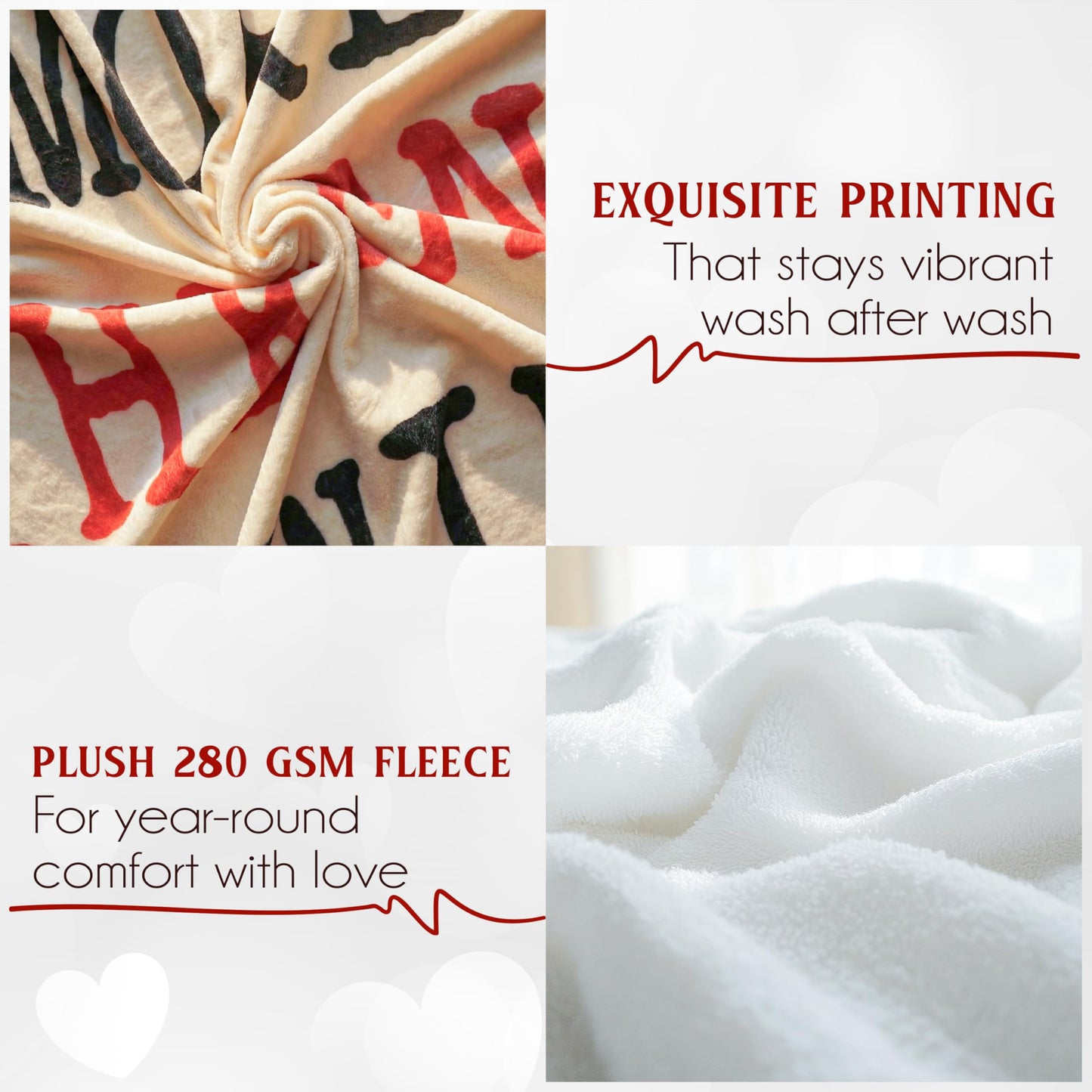 WRAPIX Anniversary Couple Gifts for Men Women - I Love You More Soft Fleece Throw Blanket 50x60 in - Mothers Day Birthday Wedding Gifts for Wife Her Girlfriend, Romantic Gift for Him Boyfriend Husband