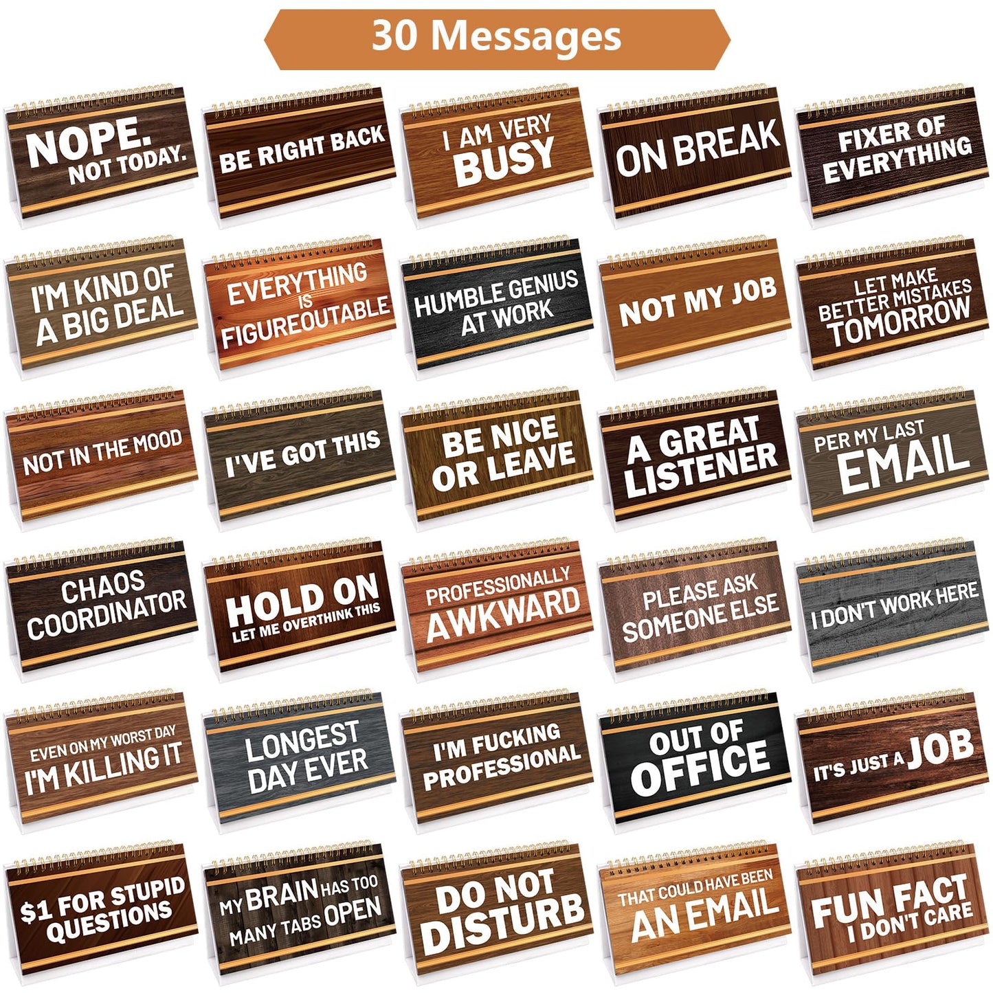 Fancy Land Desk Flip Accessories Funny Desk Supplies for Work 30 Desktop Flip Messages Decor Office Colleague Coworkers