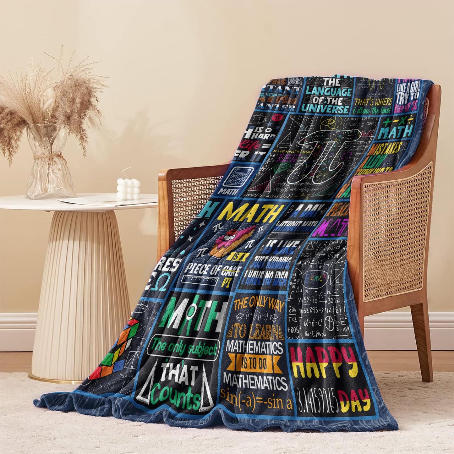 Math Teacher Gift, Teacher Blanket, Gifts for Math Teachers, Appreciation Graduation Retirement Gifts for Math Lovers Blanket 60"x50"