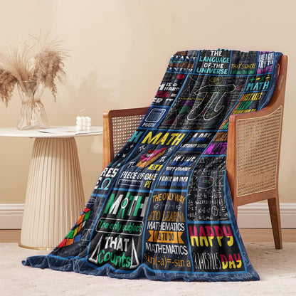 Math Teacher Gift, Teacher Blanket, Gifts for Math Teachers, Appreciation Graduation Retirement Gifts for Math Lovers Blanket 60"x50"