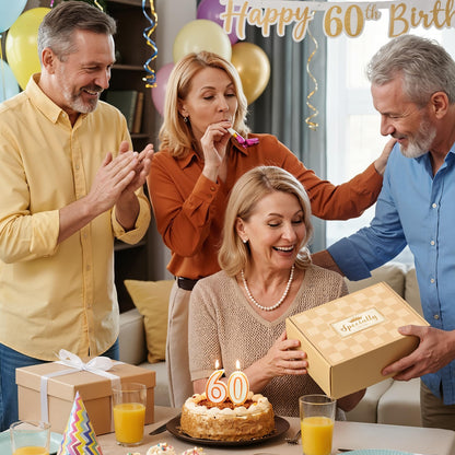 60th Birthday Gifts for Women - 1966 Happy Birthday Gift for Woman - 60 Year Old Birthday Gifts for Women with Tumbler - Unique Womens 60th Birthday Gifts Ideas for Mom, Grandma, Sister, Friend