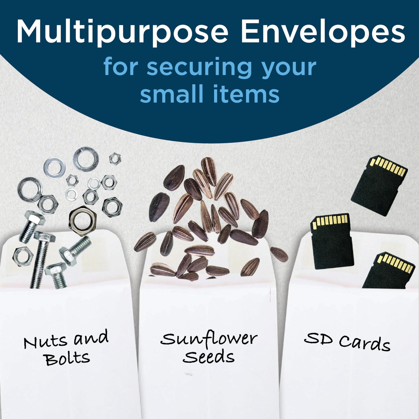 Guardian #1 Paper Coin Envelopes with Gummed Flaps, Pack of 500 Blank Small Envelopes for Gift Cards, Coins, Receipts, Stamps, Small Parts Storage, and More, 2 ¼ Inches x 3 ½ Inches, White