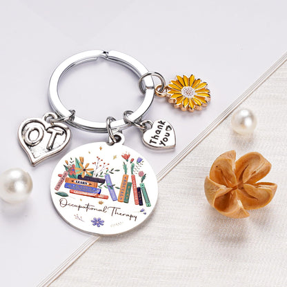 Occupational Therapy Gifts Therapist Keychain - Thank You OT Gift for Retirement, Birthday Christmas and New Year
