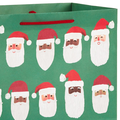 Hallmark Christmas Gift Bag Assortment (8 Holiday Bags; 3 Small 6", 3 Medium 9", 2 Large 13") Multicultural Santa Claus, Merry Happy Everything, Tacos, Donuts, Pizza, for Kids, Teachers, Foodies