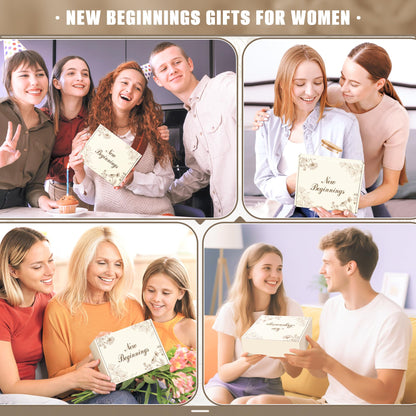 New Beginnings Gifts for Women, Graduation Farewell Retirement Gifts for Women Coworkers, Going Away Break Up Divorce Goodbye Good Luck Gift for Her Best Friends Sister Mom