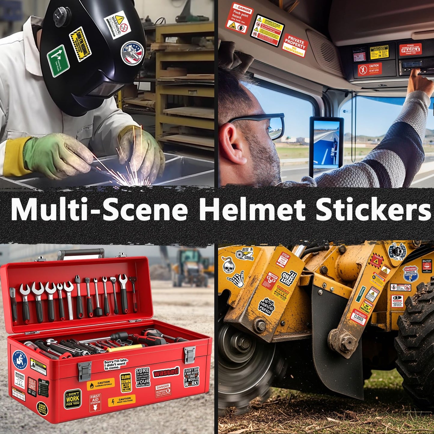 160Pcs Funny Blue Collar Hard Hat Stickers for Adults/Men - Hardhat Gifts Accessories for Construction, Welding, Electrician, Mechanic - Fit Welding, Tool Box, Helmet, Water Bottles