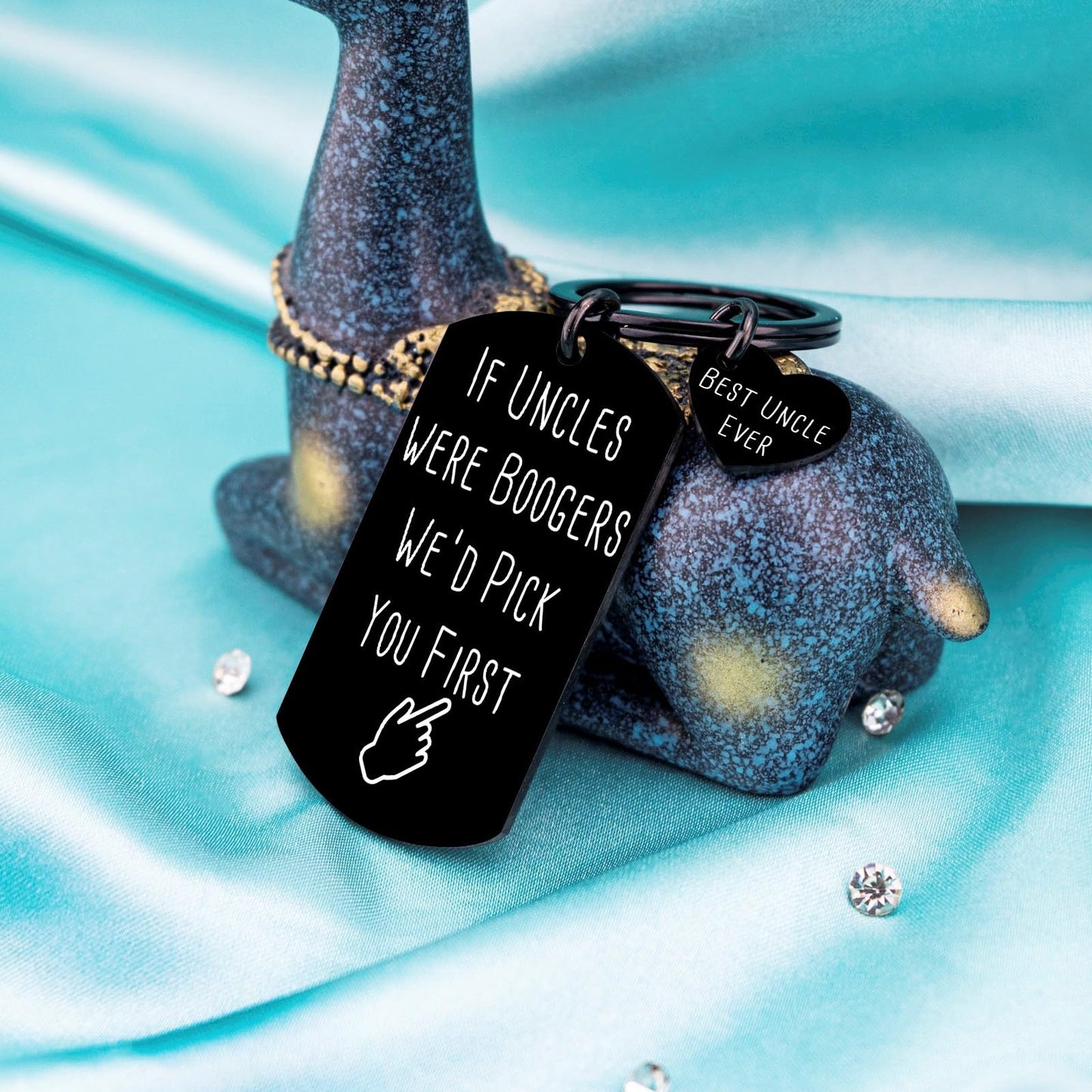 Aisity Uncle Gifts for Fathers Day Uncles Gifts from Niece Nephew Funny Keychain Best Uncles Ever Gift