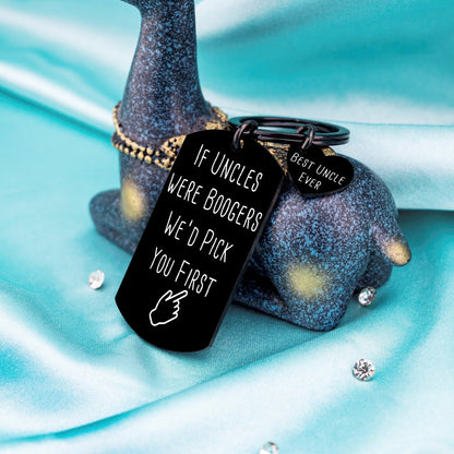 Aisity Uncle Gifts for Fathers Day Uncles Gifts from Niece Nephew Funny Keychain Best Uncles Ever Gift