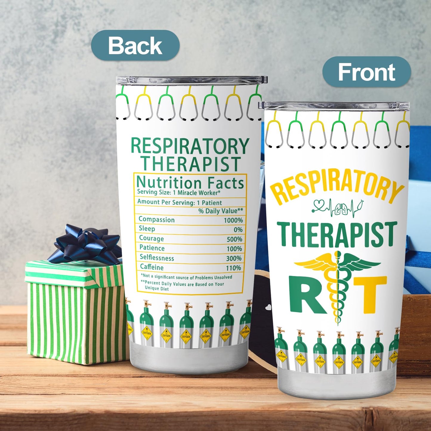 Respiratory Therapist Gifts Tumbler,RT Week Gifts,Gift for Rt On Respiratory Care Week,Travel Coffee Tumbler Mug 20oz