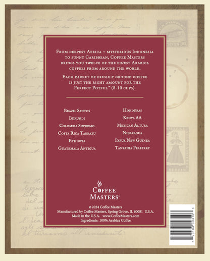 Coffee Masters Around the World in Twelve Coffees, 1.5 Ounce (Pack of 12)