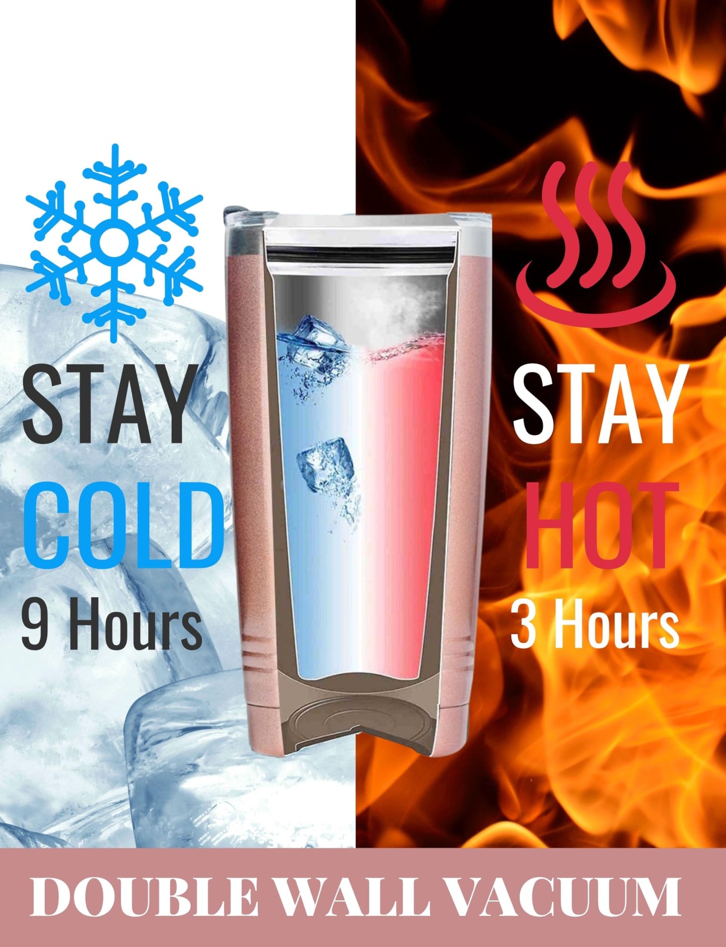 Onebttl Gammy Gifts for Grandma, Insulated Stainless Steel Tumbler with Lid, 20 oz, Rose Gold