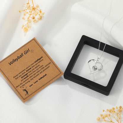 Volleyball/Softball/Basketball/Baseball Necklace Gifts for Girls, Sport Accessories Birthday Christmas Jewelry for Her 16+3 Inches