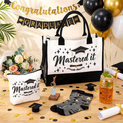 Sanwuta 5 Pcs Masters Degree Graduation Gifts Set Women Her Believed Could So She Mastered It Class of 2026 Gifts(You Are)