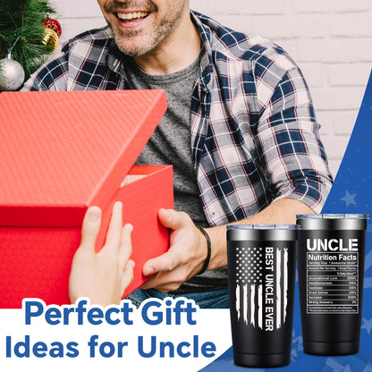 Uncle Gifts - Fathers Day Gift for Uncle from Niece, Nephew - Christmas, Birthday Gifts for Uncles Men Him - 20oz Tumbler