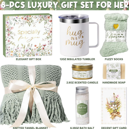 Self Care Gifts for Women Get Well Soon Gifts, Birthday Gifts for Women Care Package, Sympathy Gift Baskets Spa Gifts Set, Christmas Thinking of You Inspirational Gifts for Mom Her Friend Sister Wife