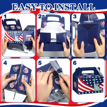 Skylety 6 Pcs New US Citizenship Gifts American Flag Gifts Set with Citizen Coffee Mug American Flag Sock Bandana Bracelet Patriotic Gift Box with Handle Congratulations Card for Veterans